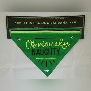 “Obviously Naughty” Christmas dog bandana
